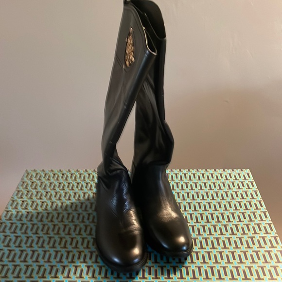 Tory Burch Kiernan 35MM Leather Knee High Riding Boots - Picture 1 of 9